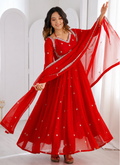 Red gown