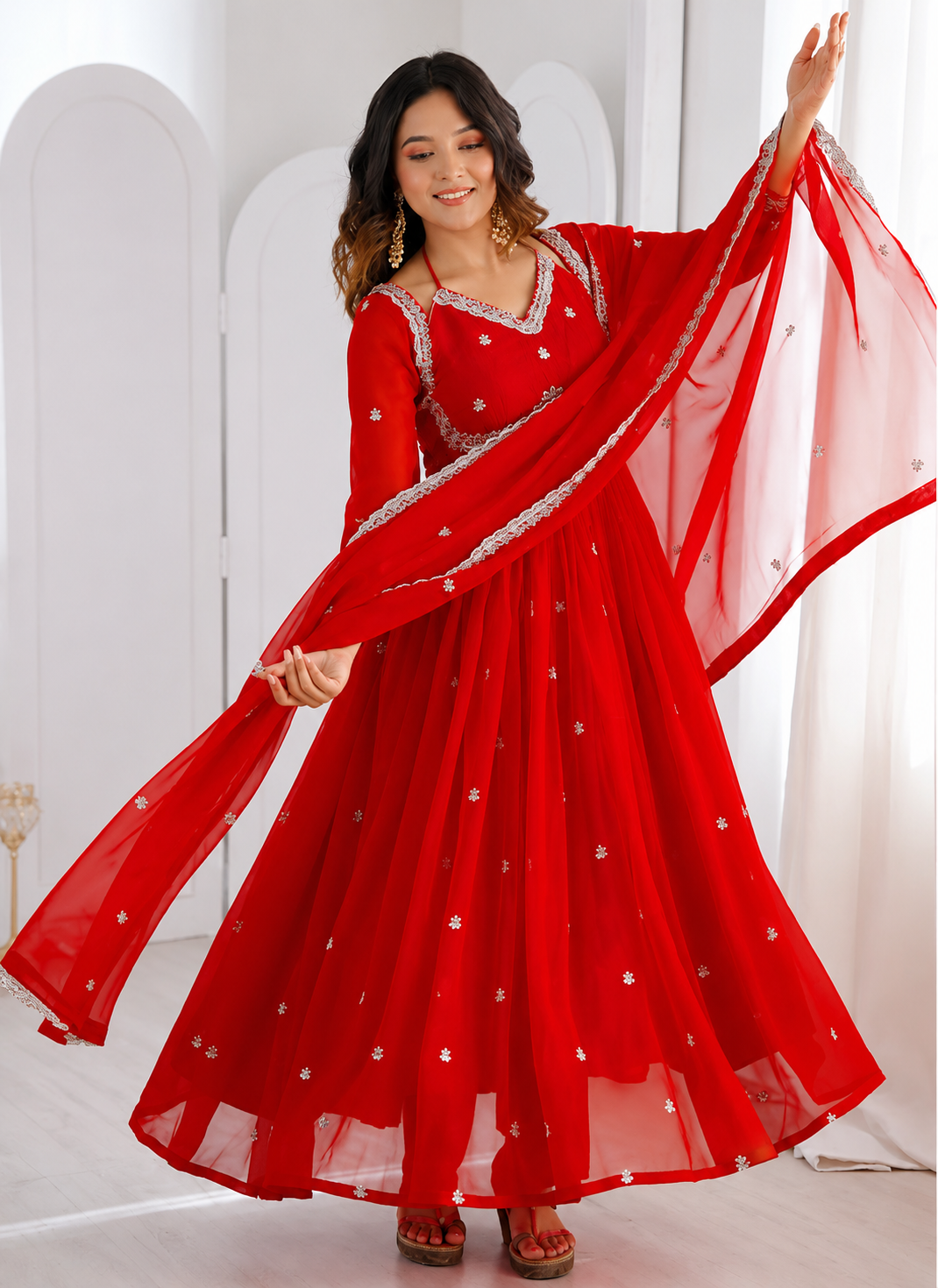 Red gown