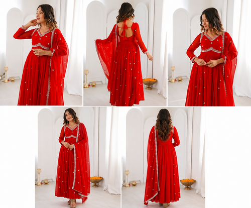 Red gown