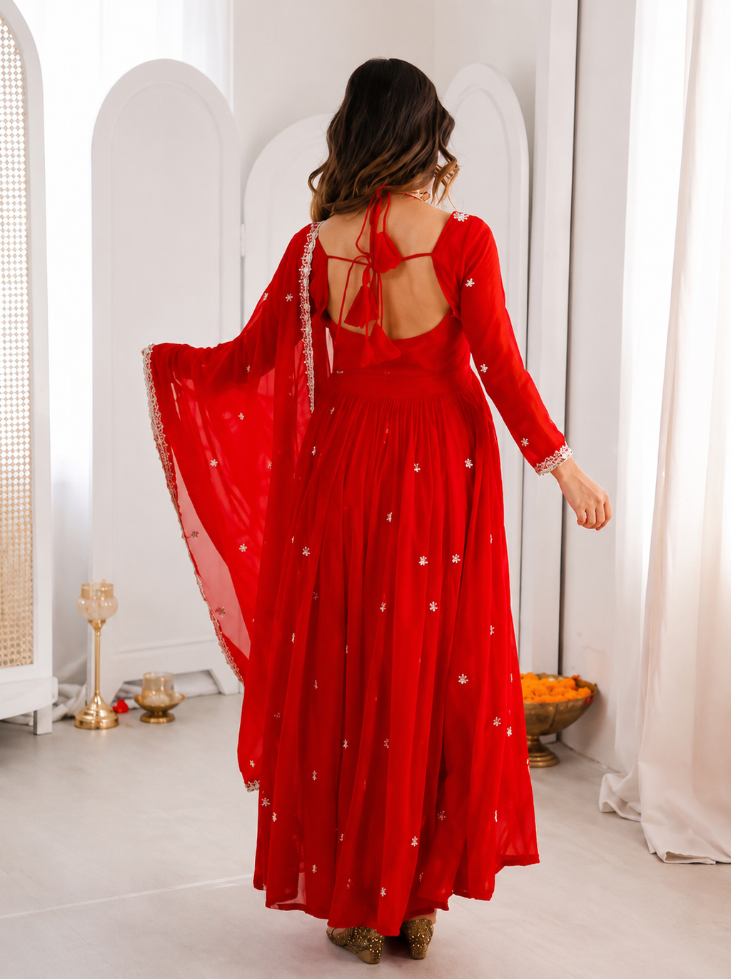 Red gown