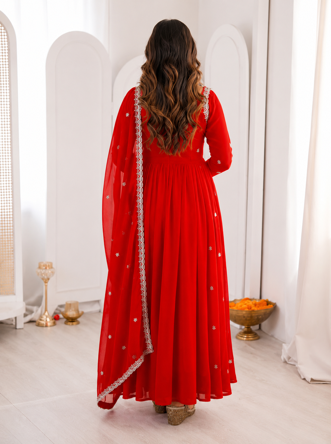 Red gown