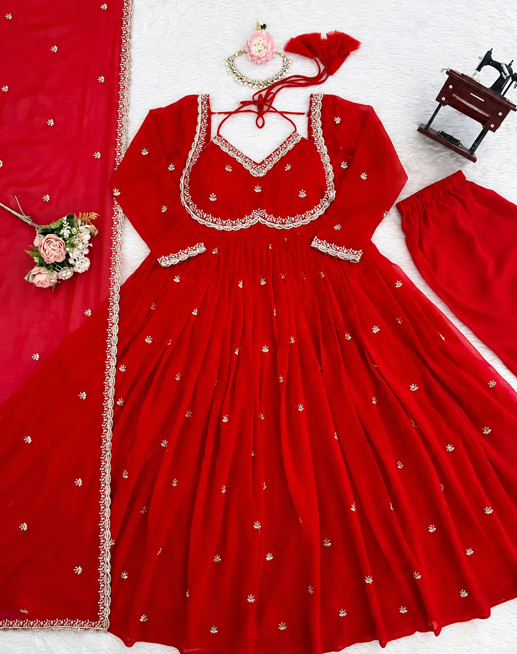 Red gown